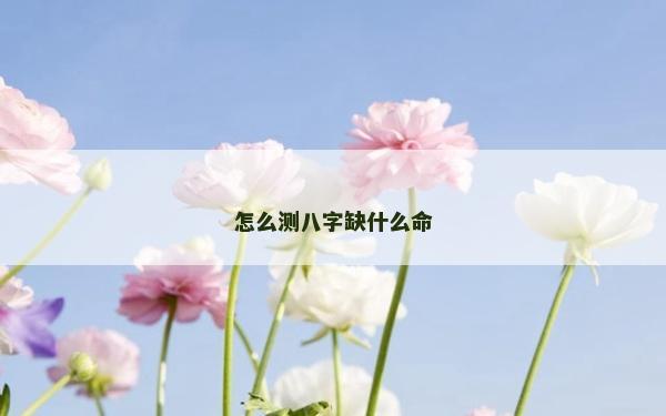 怎么测八字缺什么命