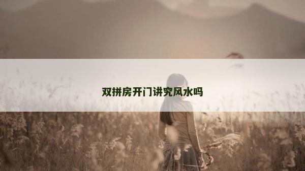 双拼房开门讲究风水吗