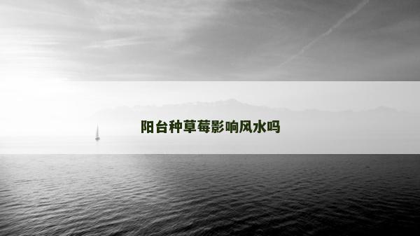 阳台种草莓影响风水吗