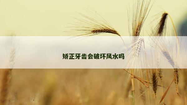 矫正牙齿会破坏风水吗