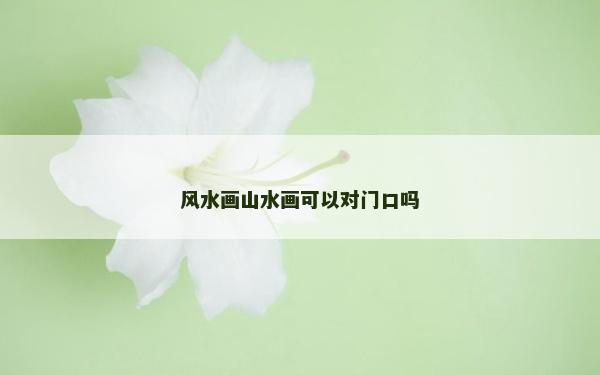 风水画山水画可以对门口吗