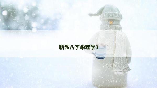 新派八字命理学3