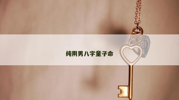 纯阴男八字童子命