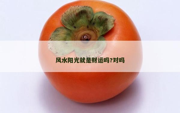 风水阳光就是财运吗?对吗