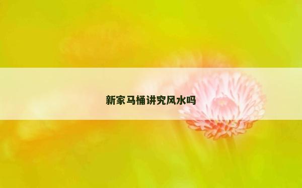 新家马桶讲究风水吗