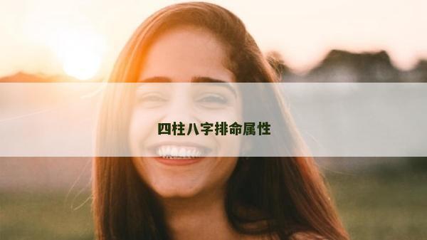 四柱八字排命属性