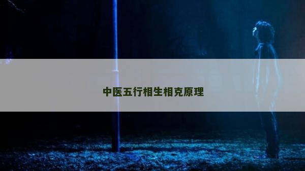 中医五行相生相克原理