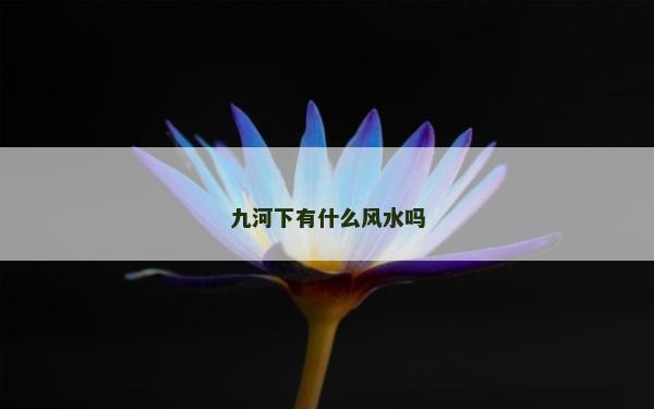 九河下有什么风水吗