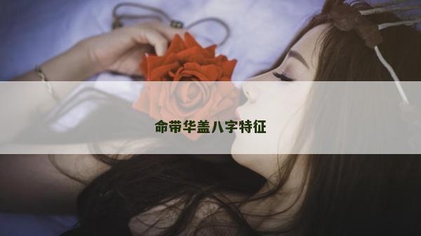 命带华盖八字特征