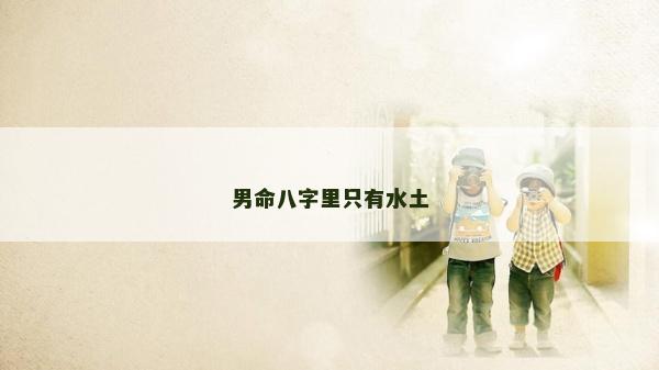 男命八字里只有水土