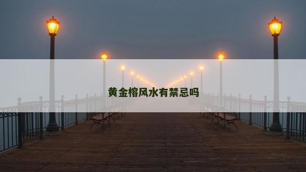 黄金榕风水有禁忌吗