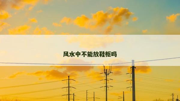 风水中不能放鞋柜吗