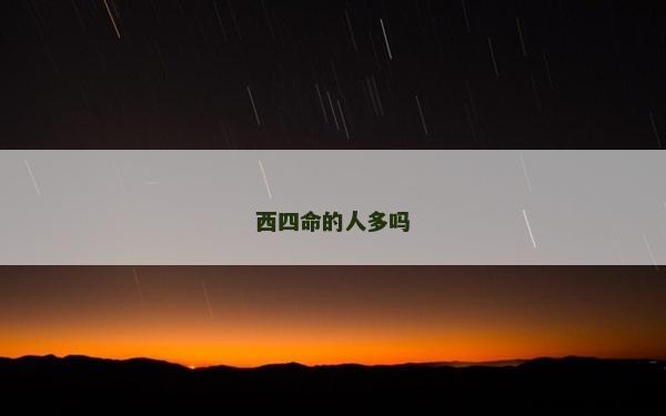 西四命的人多吗