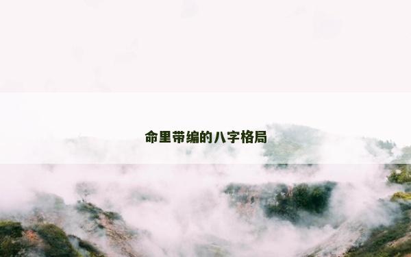 命里带编的八字格局