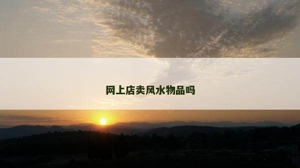 网上店卖风水物品吗