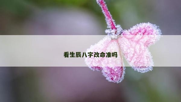 看生辰八字改命准吗