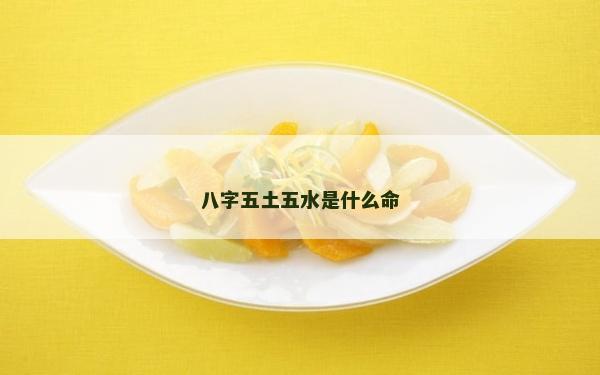 八字五土五水是什么命