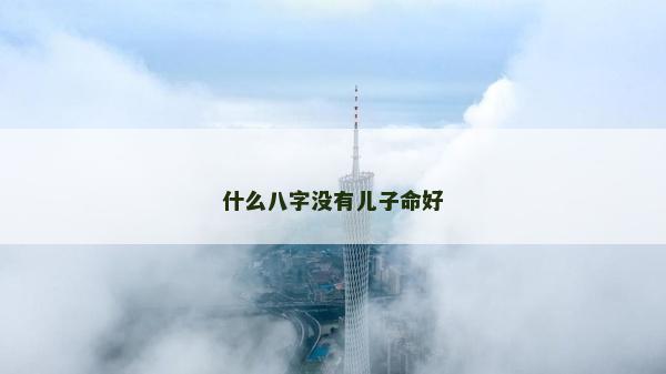 什么八字没有儿子命好