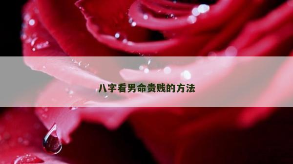 八字看男命贵贱的方法