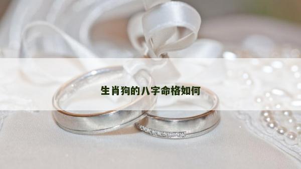 生肖狗的八字命格如何