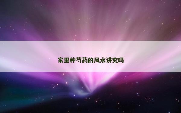 家里种芍药的风水讲究吗