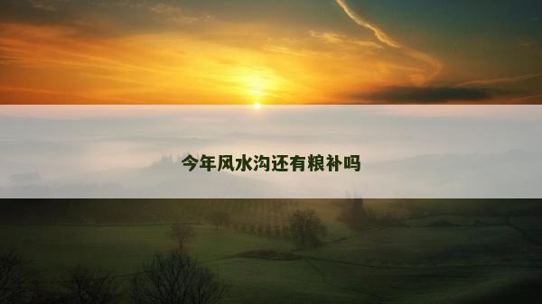 今年风水沟还有粮补吗