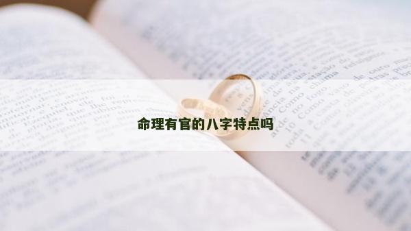 命理有官的八字特点吗