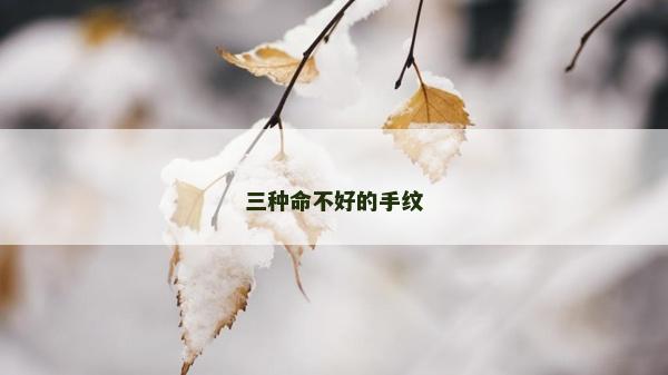 三种命不好的手纹