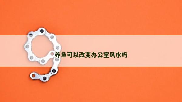养鱼可以改变办公室风水吗