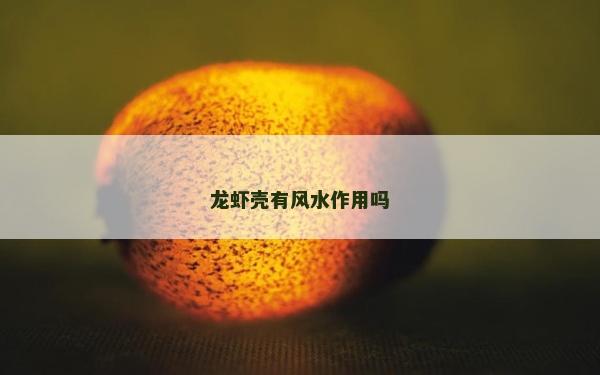 龙虾壳有风水作用吗