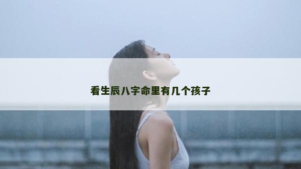 看生辰八字命里有几个孩子