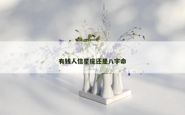 有钱人信星座还是八字命