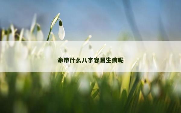 命带什么八字容易生病呢