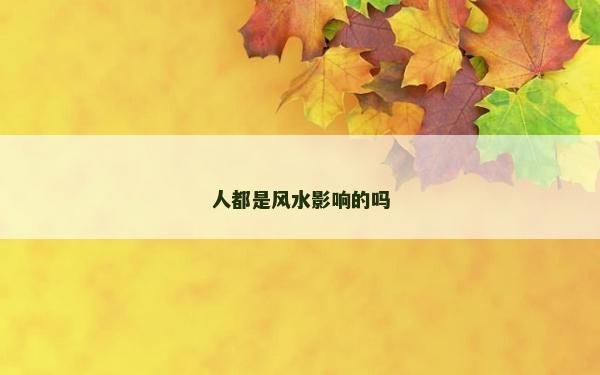 人都是风水影响的吗