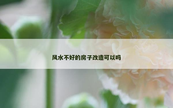 风水不好的房子改造可以吗