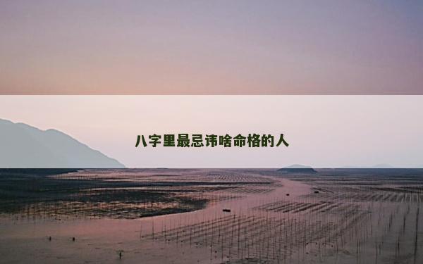 八字里最忌讳啥命格的人