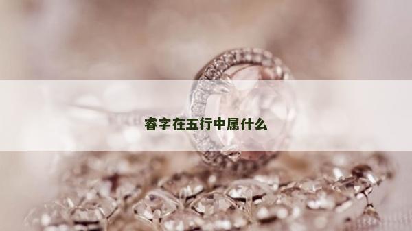 睿字在五行中属什么
