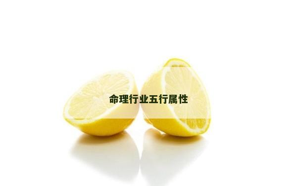 命理行业五行属性