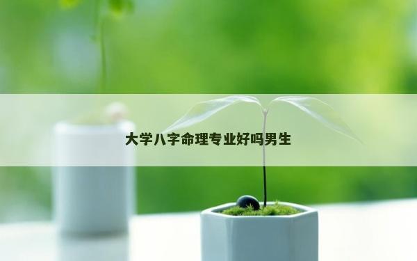 大学八字命理专业好吗男生
