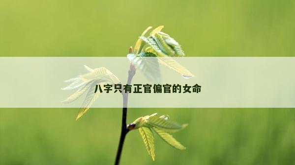 八字只有正官偏官的女命