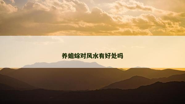 养蟾蜍对风水有好处吗