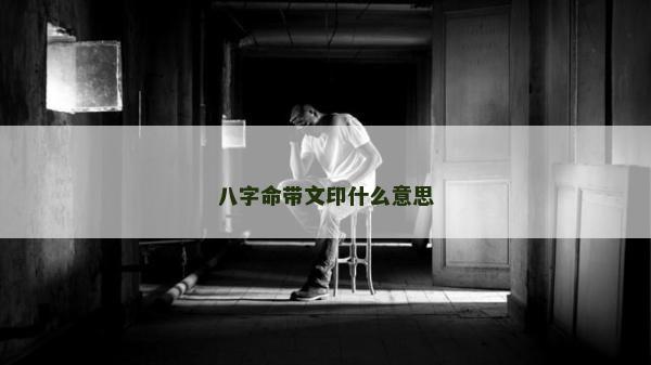 八字命带文印什么意思