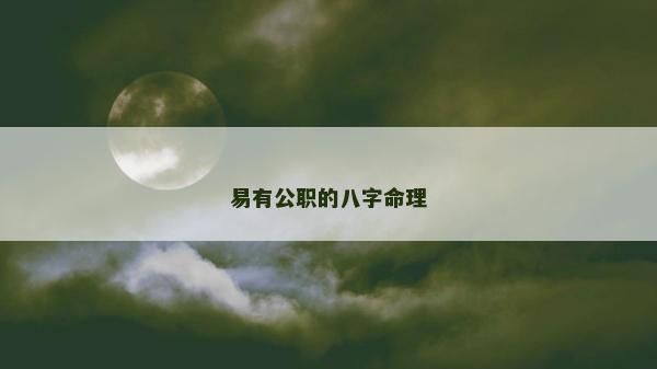 易有公职的八字命理
