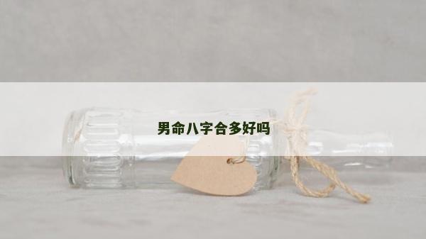 男命八字合多好吗