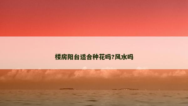 楼房阳台适合种花吗?风水吗