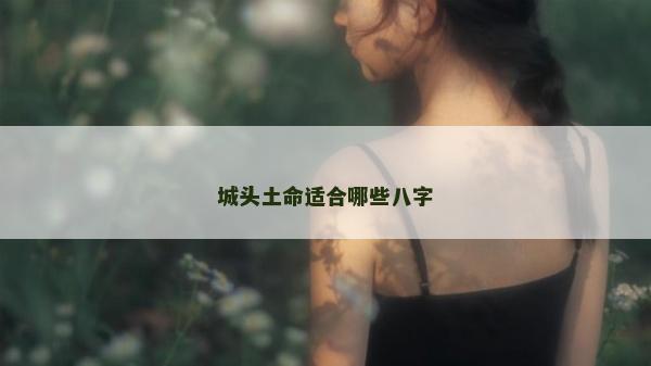 城头土命适合哪些八字
