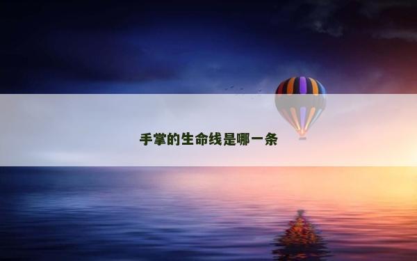 手掌的生命线是哪一条
