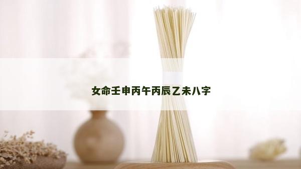 女命壬申丙午丙辰乙未八字