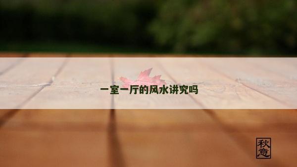 一室一厅的风水讲究吗