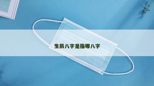 生辰八字是指哪八字